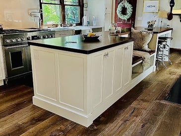 Image of a kitchen island after a kitchen remodel