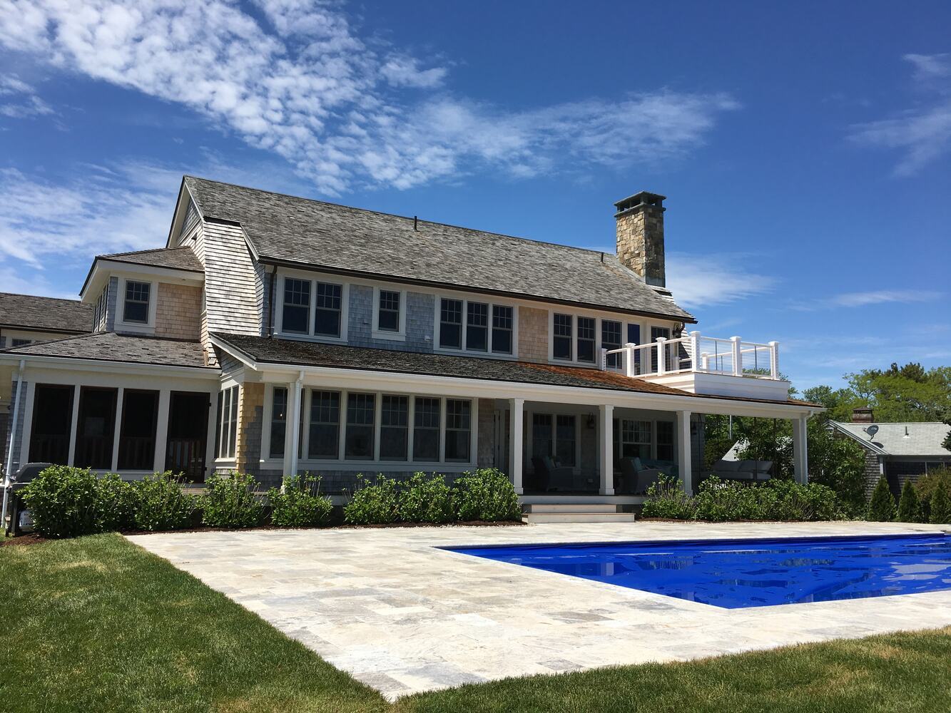 BelPort Building & Remodeling exterior whole home remodel with pool and patio Barnstable MA